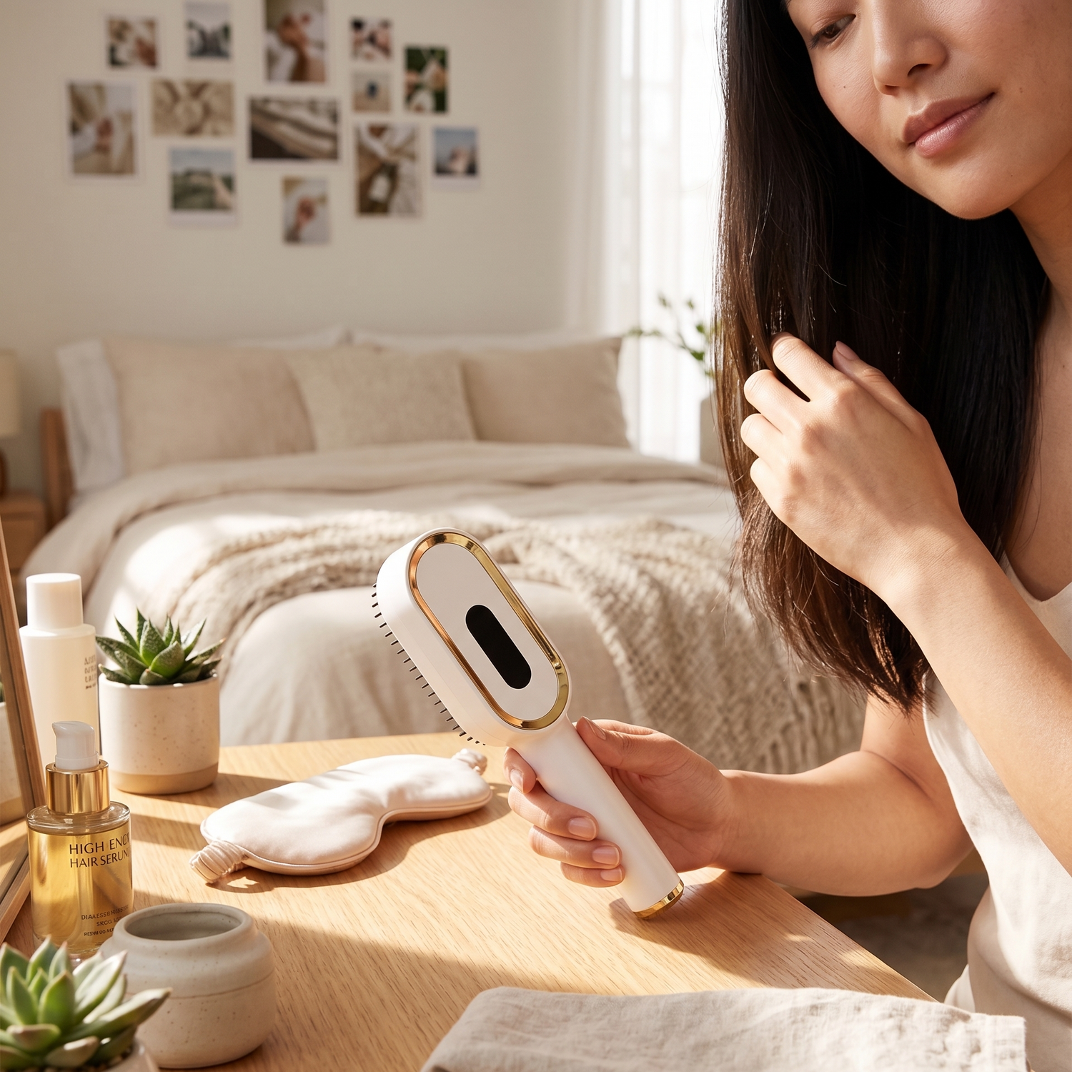 Multi-Functional 3-in-1 Scalp Massager and Oil Applicator Brush
