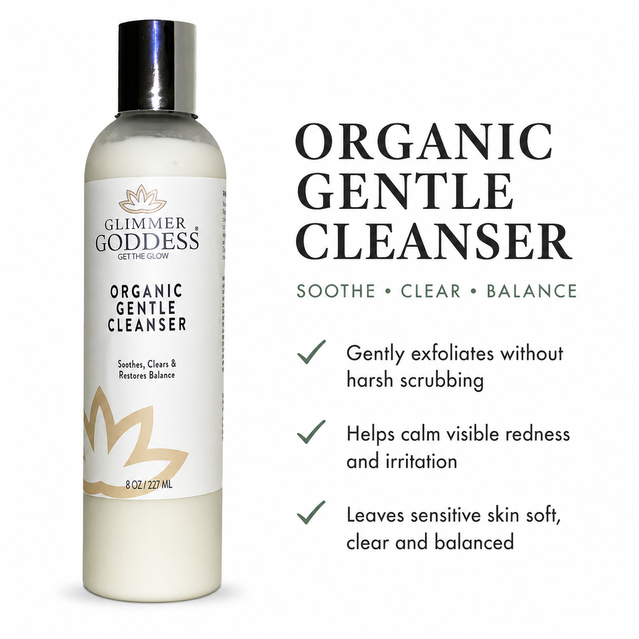 Organic Sensitive Skin Cleanser  - Gentle Enough for all skin types