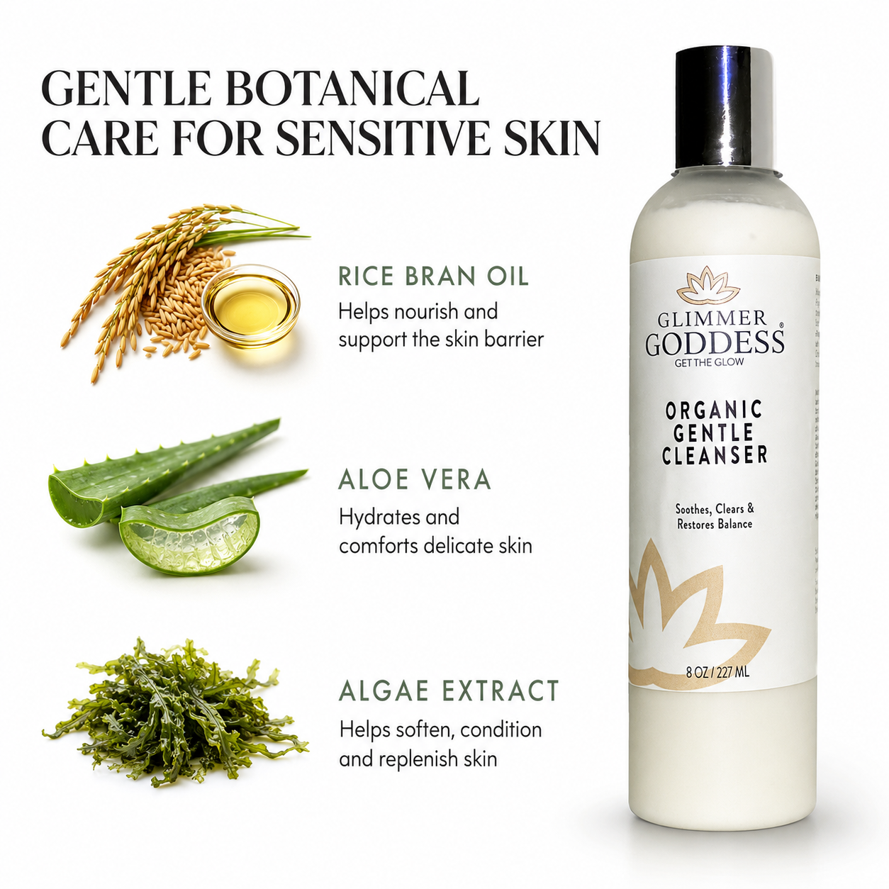 Organic Sensitive Skin Cleanser  - Gentle Enough for all skin types