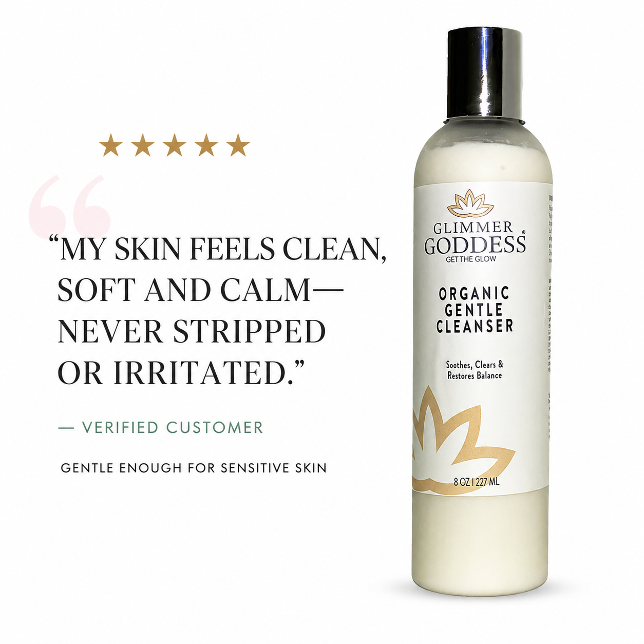 Organic Sensitive Skin Cleanser  - Gentle Enough for all skin types