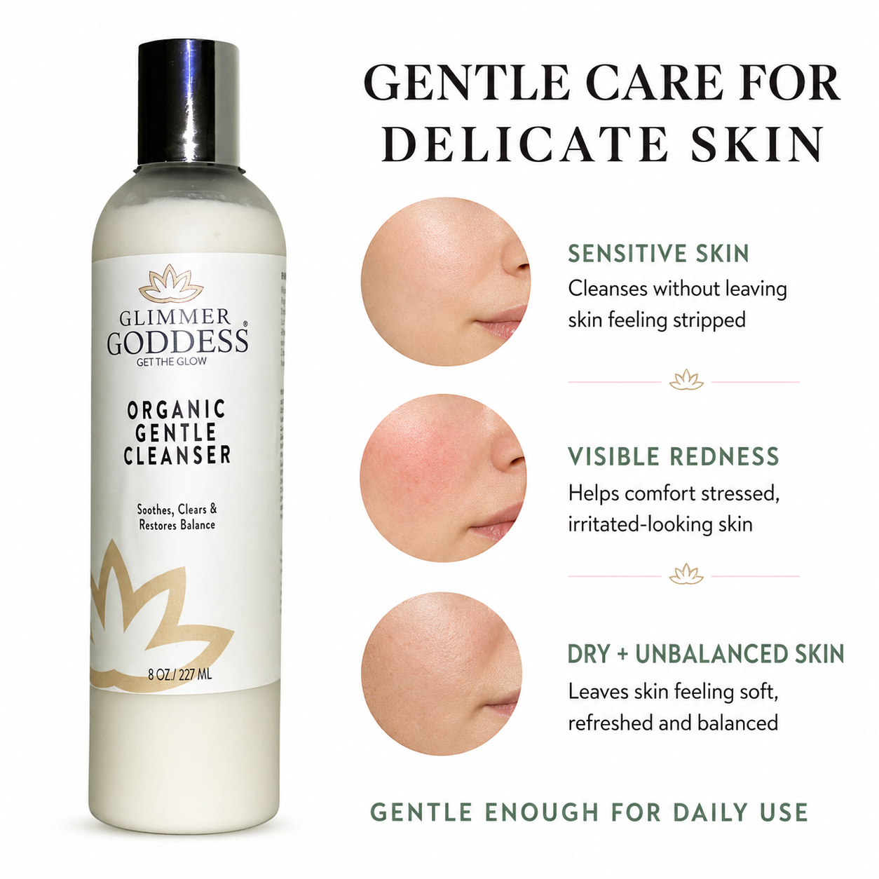 Organic Sensitive Skin Cleanser  - Gentle Enough for all skin types
