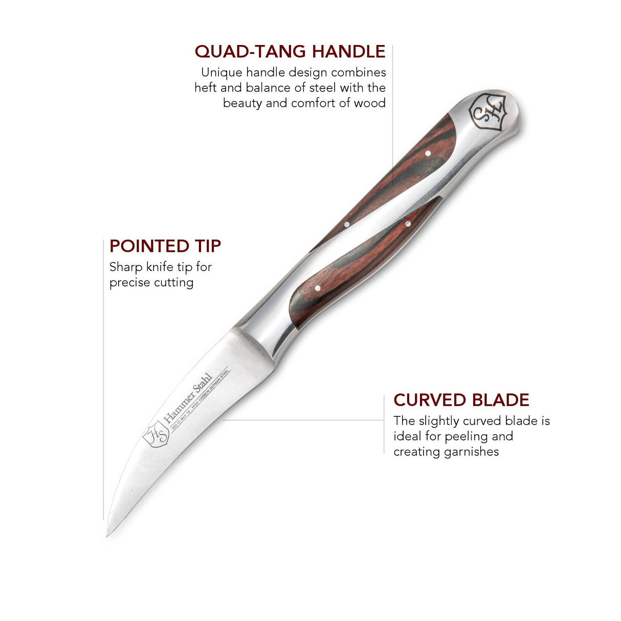 Hammer Stahl Bird's Beak Paring Knife