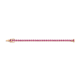 Lab Grown Pink Sapphire Heart Tennis Bracelet