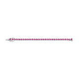 Lab Grown Pink Sapphire Heart Tennis Bracelet