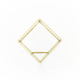 Heptahedron Geometric Glass Terrarium - Gold Metallic Finish - Trendy Holder For Tillandsia Air Plants