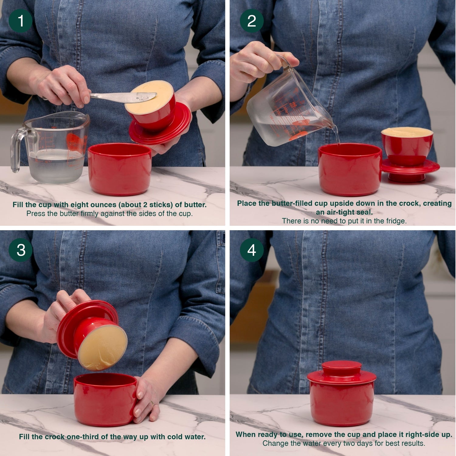 French Butter Crock - Premium Ceramic