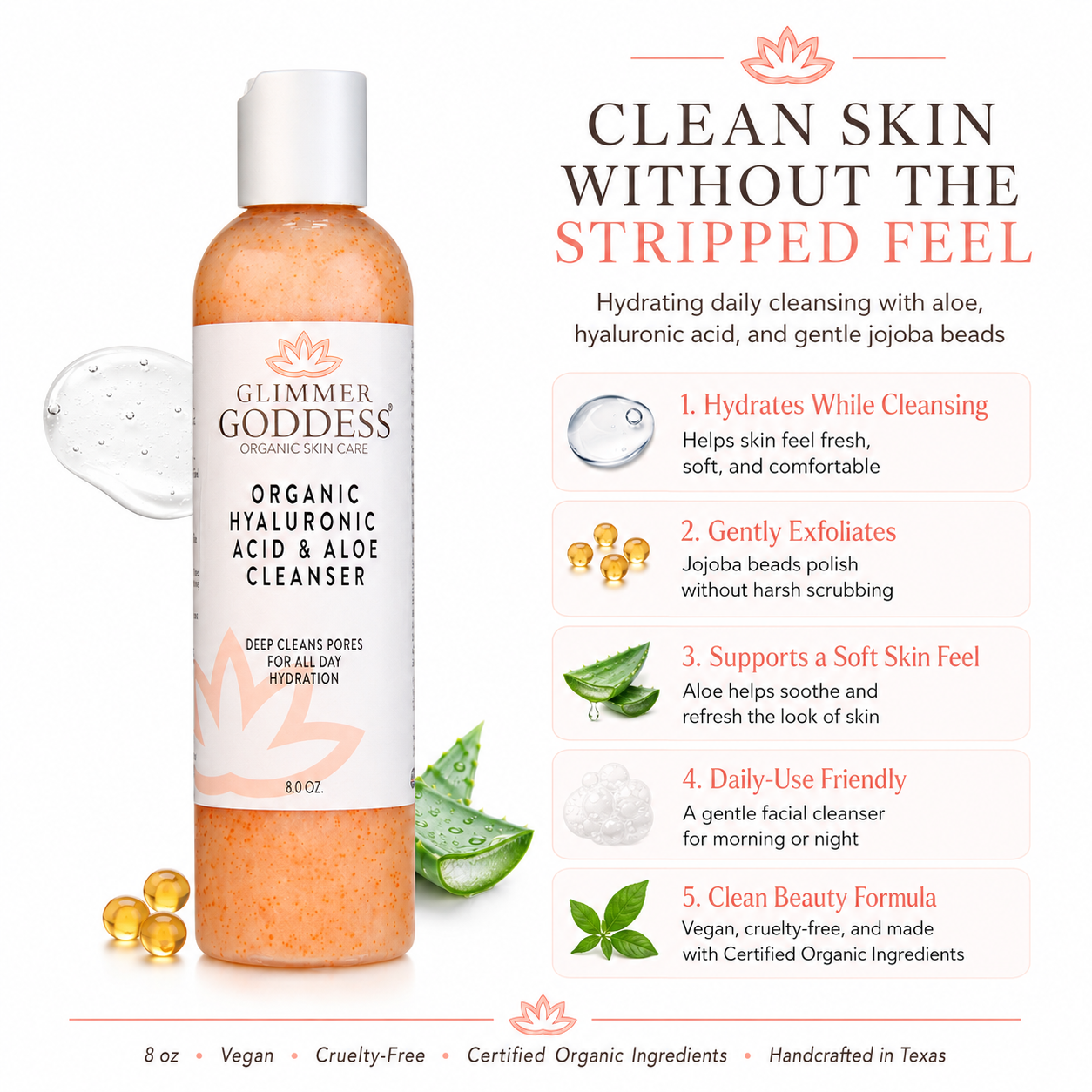 Organic Hyaluronic Acid Facial Cleanser