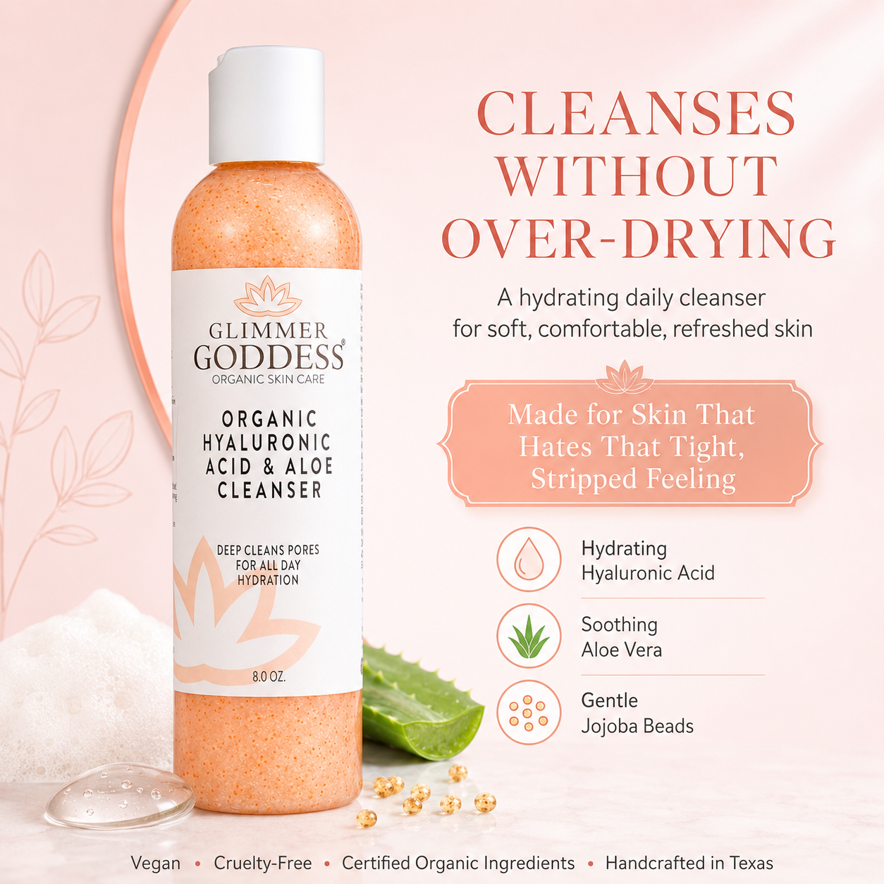 Organic Hyaluronic Acid Facial Cleanser