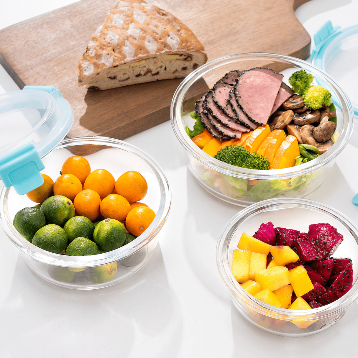 High Top Lid Round Containers