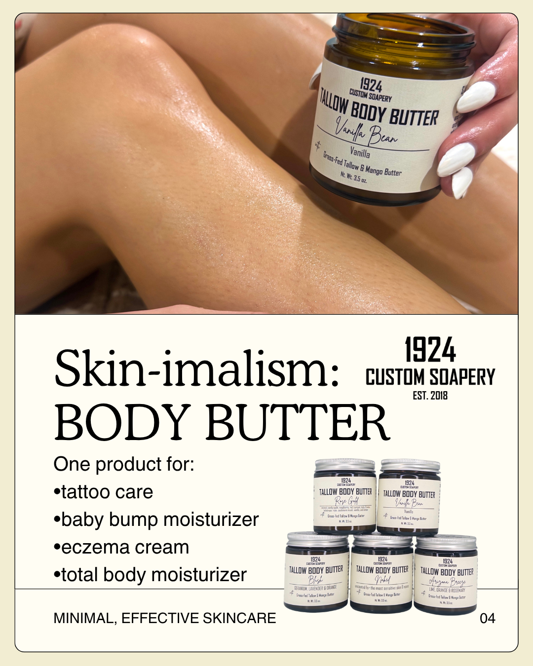 Tallow Body Butter Essential Oil Awear Market
