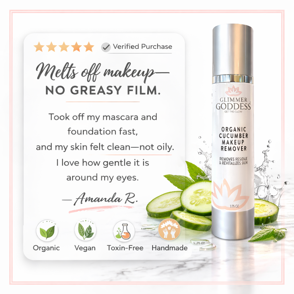Organic Cucumber Makeup Remover - Remove Makeup with No Oily Residue