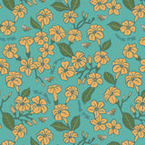 Beeswax Wrap Bulk Roll - Puakenikeni & Bee Print