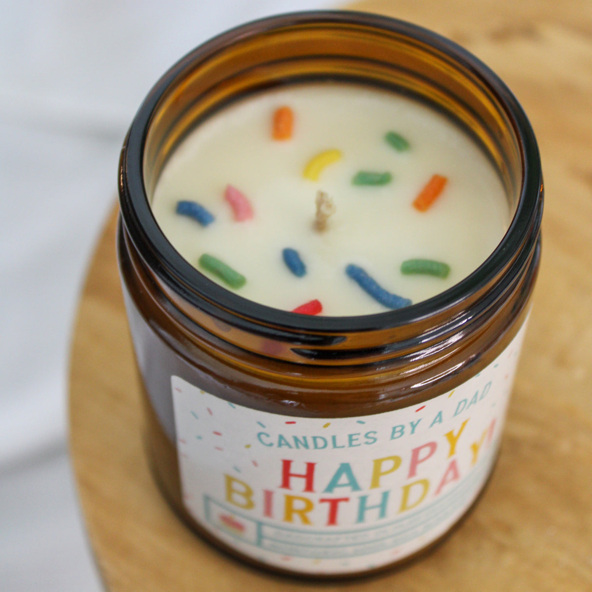Happy Birthday 7oz Candle with Sprinkles
