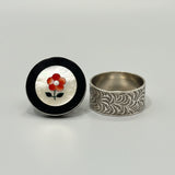 New! Geranium Vetiver Solid Perfume in Abalone Flower Inlay Pill Case