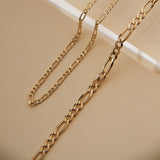 Medium Gold Figaro Chain Bracelet