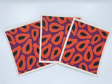 Papaya Swedish Dish Cloth Set of 3
