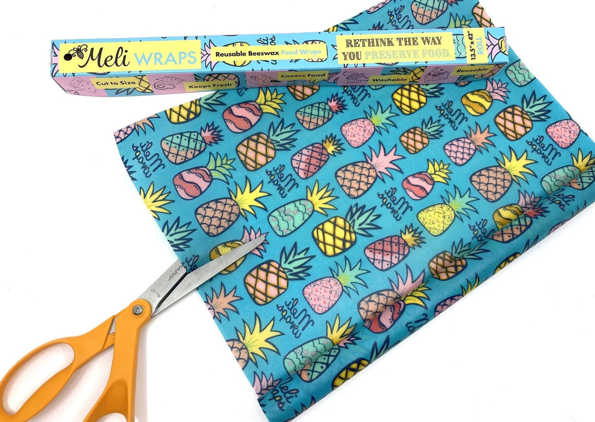 Beeswax Wrap Bulk Roll - Pineapple Print