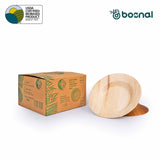 Bosnal - Palm Leaf Biodegradable Bowls, 9.5 inch Round Soup Bowl