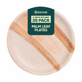 Bosnal - Palm Leaf Biodegradable Plates, 9 inch, Round