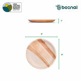 Bosnal - Palm Leaf Biodegradable Plates, 9 inch, Round