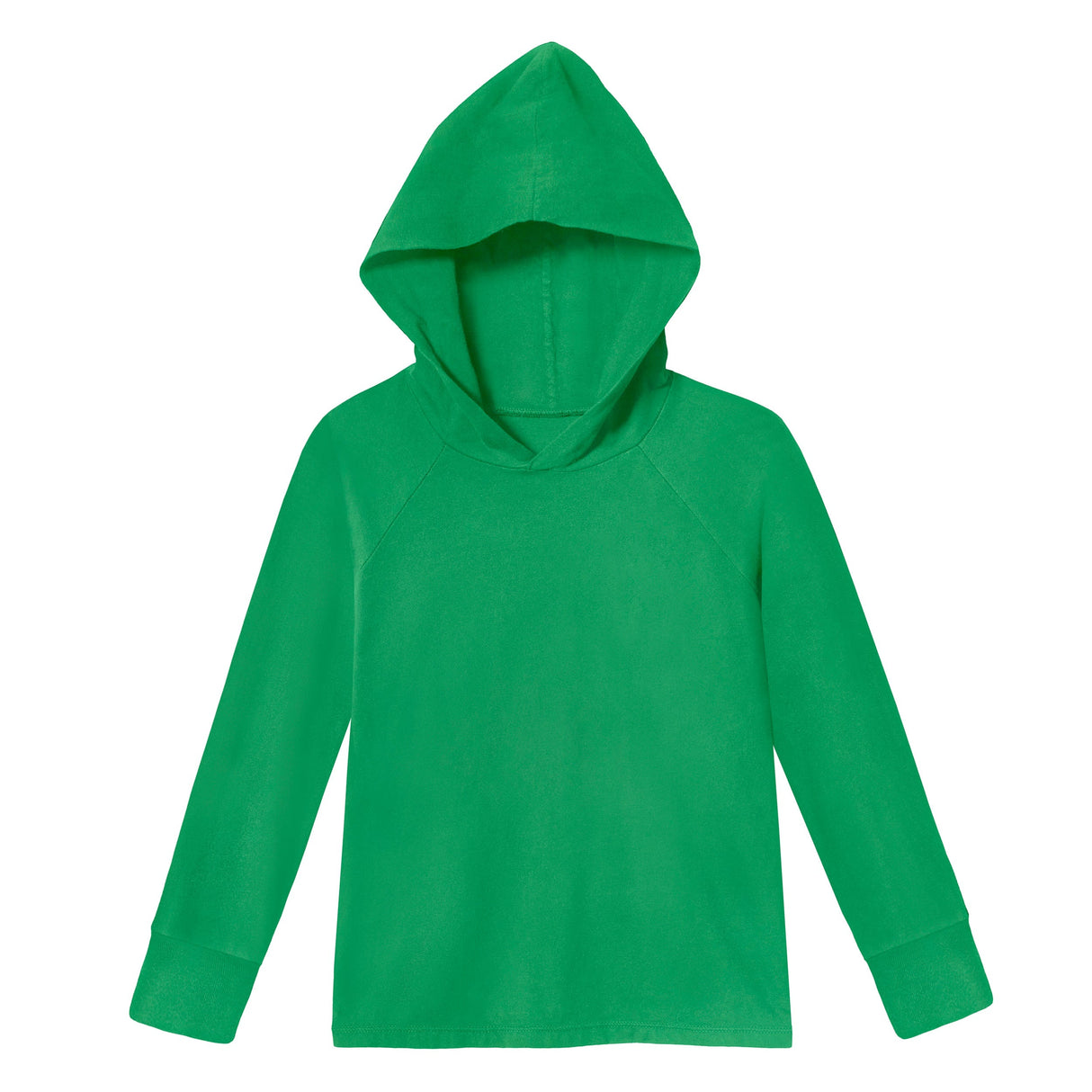 Boys Soft 100% Cotton Medium-Weight Long Sleeve Hooded Tee With Cuffs | Elf