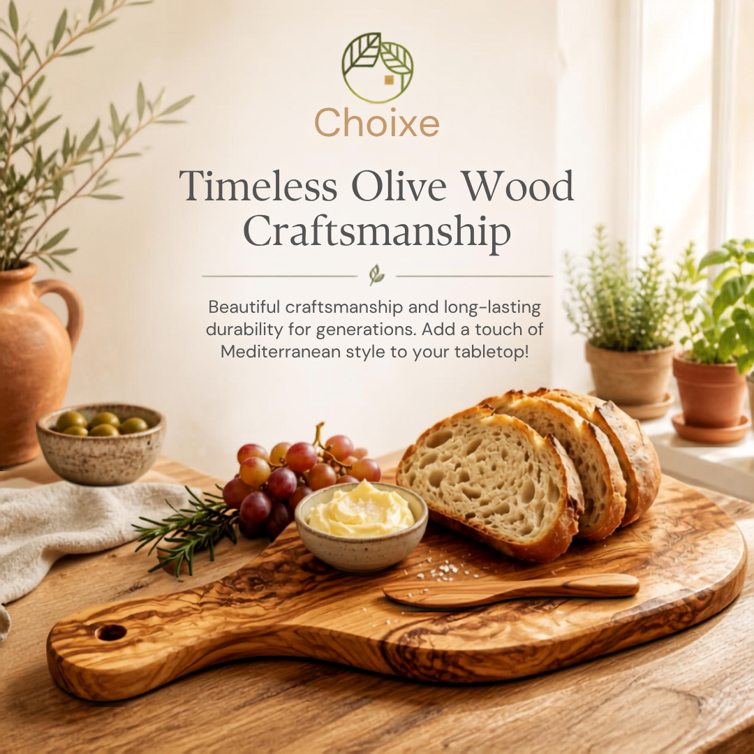 Original Olive Wood Cutting Board with Handle