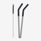 Straw 2-Pack with Brush - Black