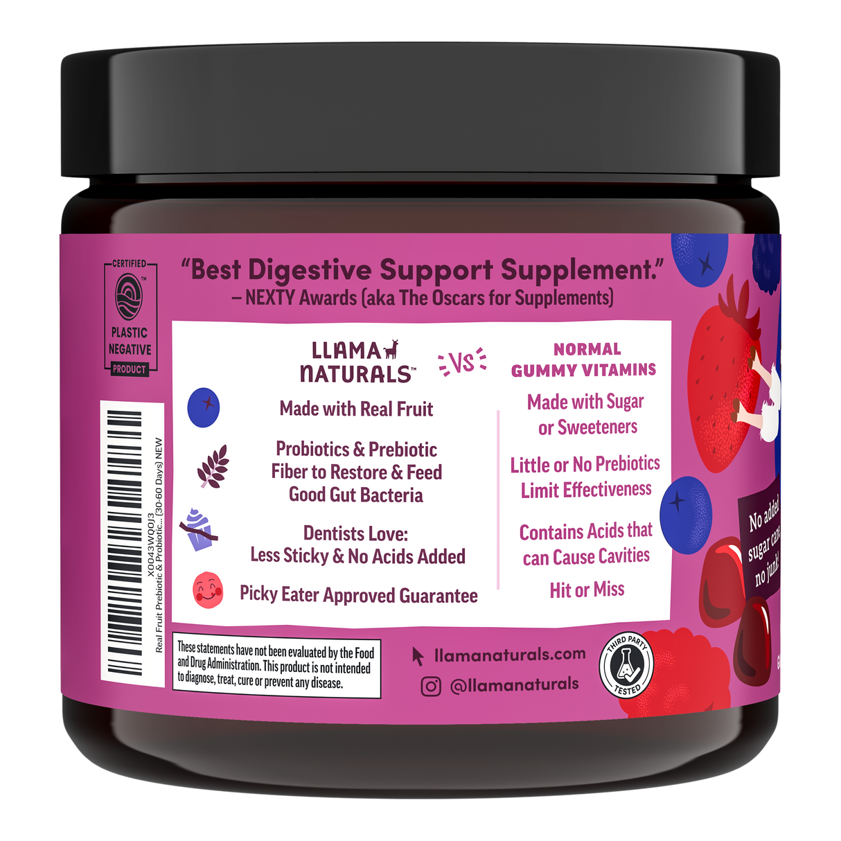 Kids Prebiotic & Probiotic Gummies, Mixed Berry (120 ct)