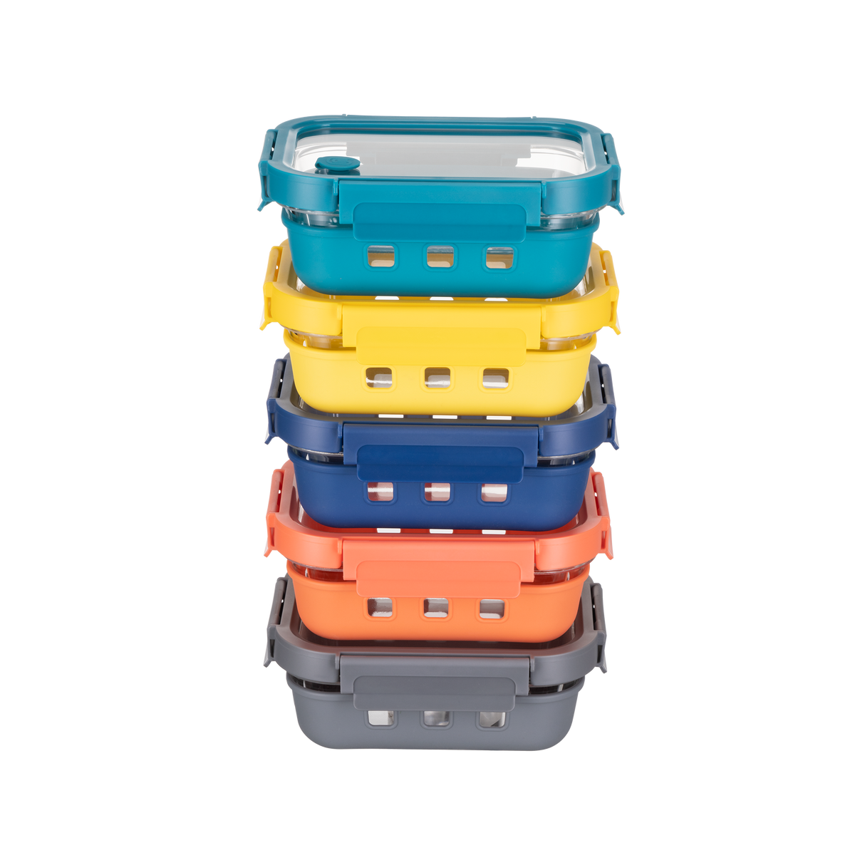 Multicolor Glass Storage Set