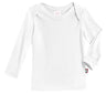 Super-Soft Organic Cotton Baby Rib Long Sleeve Lap Tee| White
