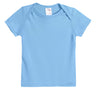 Super-Soft Organic Cotton Baby Rib Short Sleeve Lap Tee| Bright Light Blue