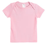 Super-Soft Organic Cotton Baby Rib Short Sleeve Lap Tee| Bright Light Pink