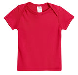 Super-Soft Organic Cotton Baby Rib Short Sleeve Lap Tee| Candy Apple