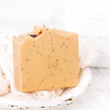 Lemon + Honey + Poppy Seed Handmade Tallow and Goat Milk Soap Bar