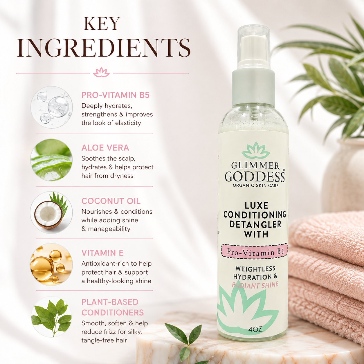 Luxe Conditioning Detangler with Pro-Vitamin B5 – Weightless Hydration & Radiant Shine