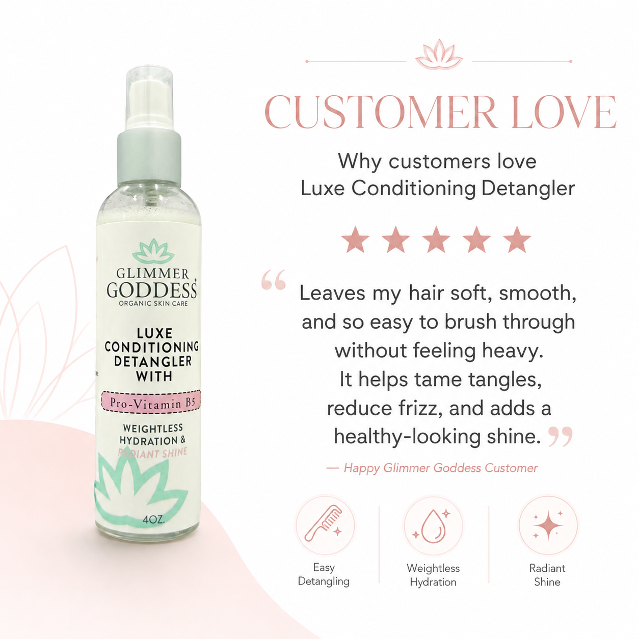 Luxe Conditioning Detangler with Pro-Vitamin B5 – Weightless Hydration & Radiant Shine