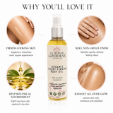Organic Luxury Firming Body Oil – Hydrating Glow with Evening Primrose and Rosehip Oil 4 oz.