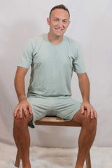 Men's Soft Organic Cotton Short Sleeve Crew Tee | Denim Blue