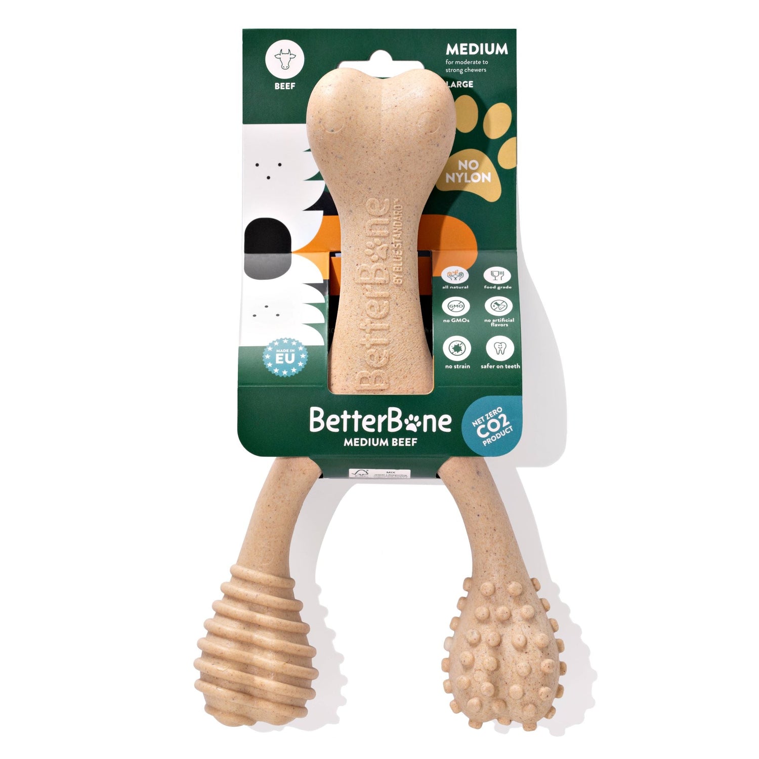 BetterBone MEDIUM Durability CHEW TOY: Perfect Chew for Everyday Chewers | Natural Ingredients, Eco-Friendly, Non-Toxic