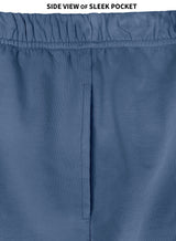 The Softest Men's 100% Cotton Fleece Athletic Short | Denim Blue