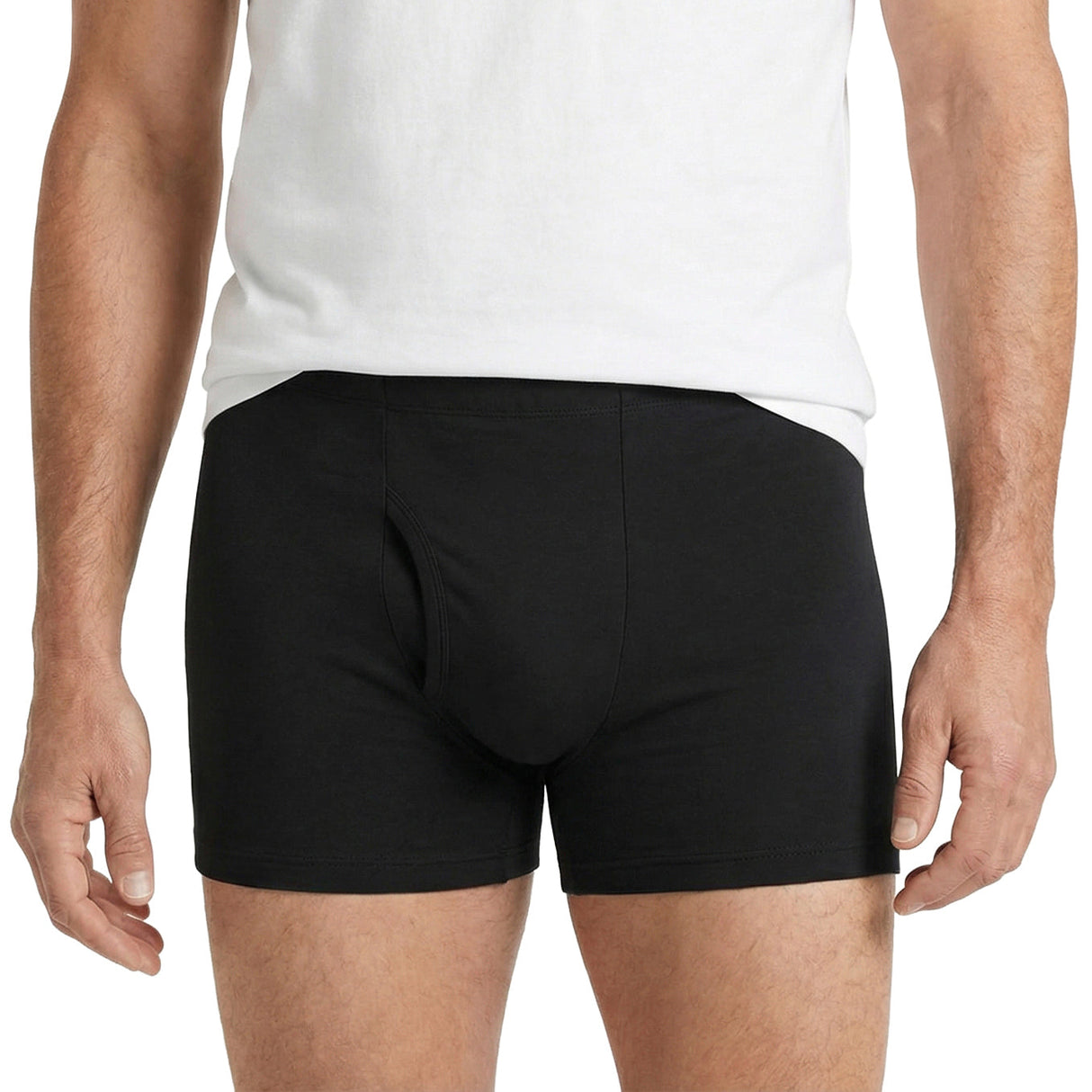 Men's Soft 100% Organic Cotton Boxer Briefs | Black