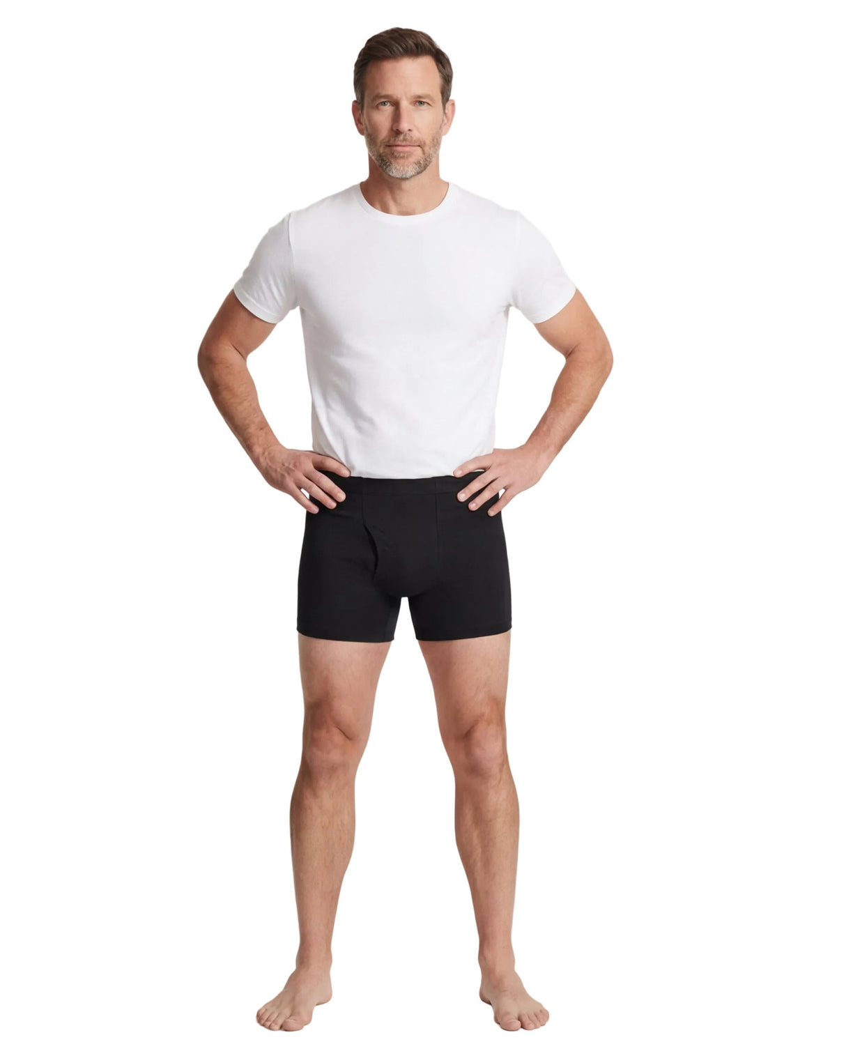 Men's Soft 100% Organic Cotton Boxer Briefs | Black