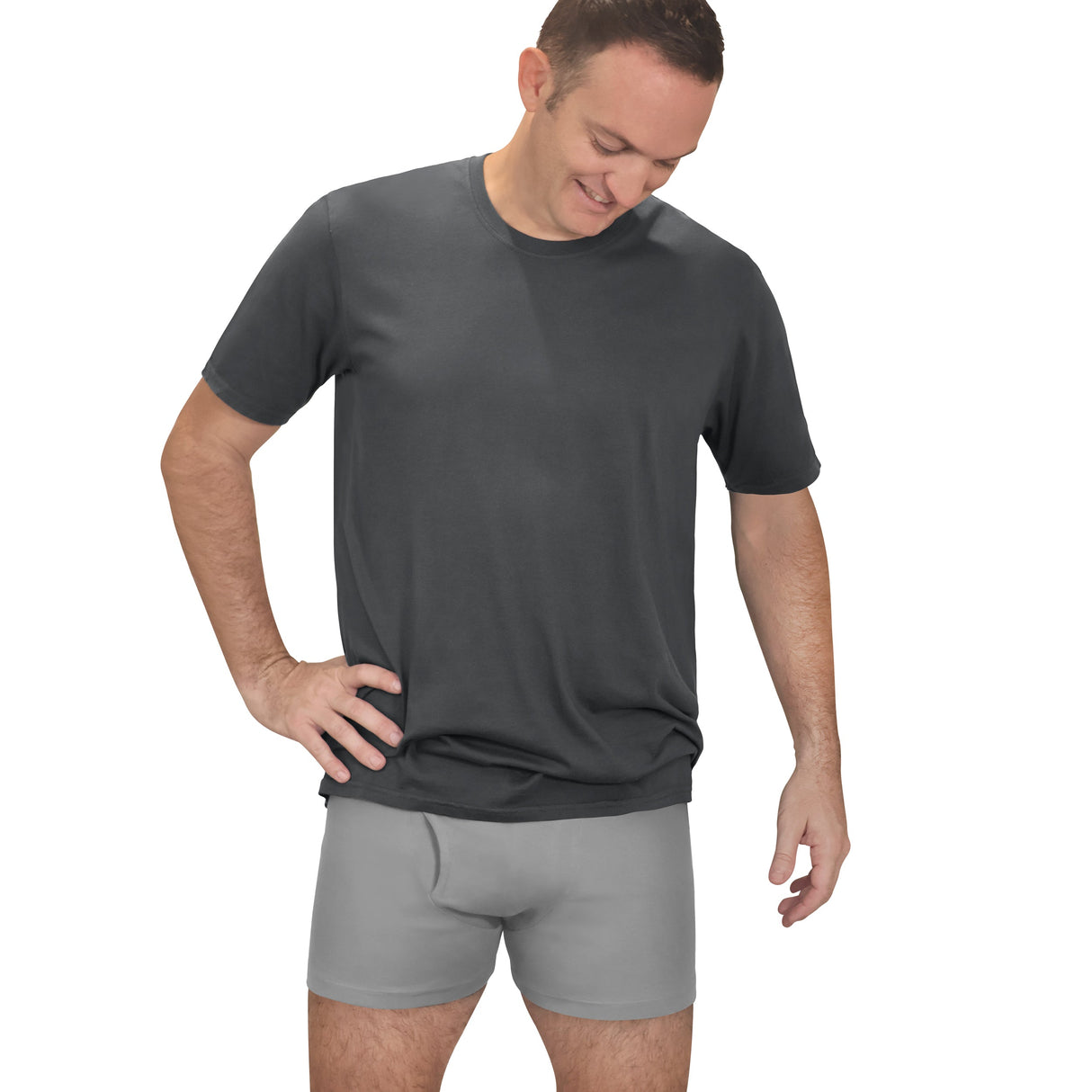 Men's Soft 100% Organic Cotton Boxer Briefs | Midnight
