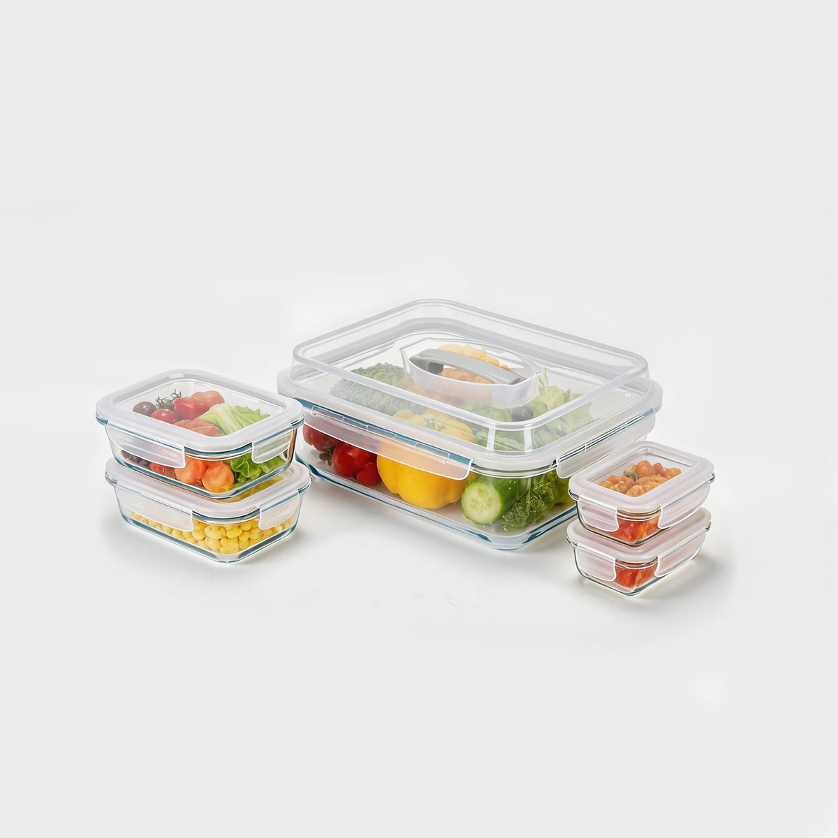 Bake & Carry Glass Set (5 Containers, Vanilla)