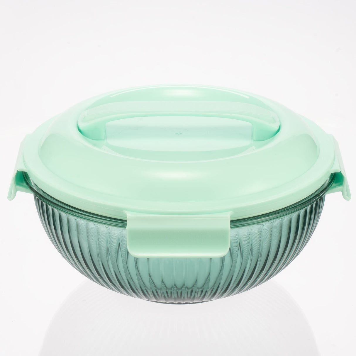 Borosilicate Glass Mixing Bowl Set- Diamond Blue (W/ Handle)