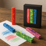 Handmade Marbled Beeswax Crayons