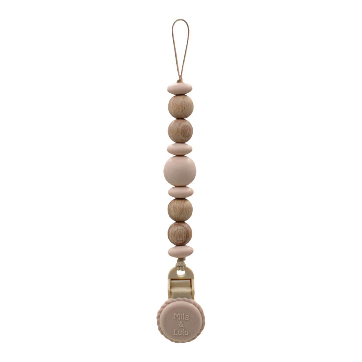 Metal-Free Beaded Silicone and Beech Wood Pacifier Clips