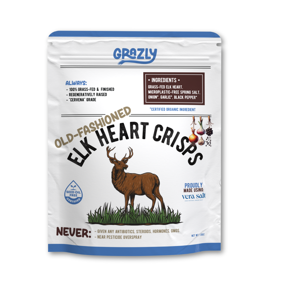 Elk Heart Crisps - 100% Grass-Fed/Finished