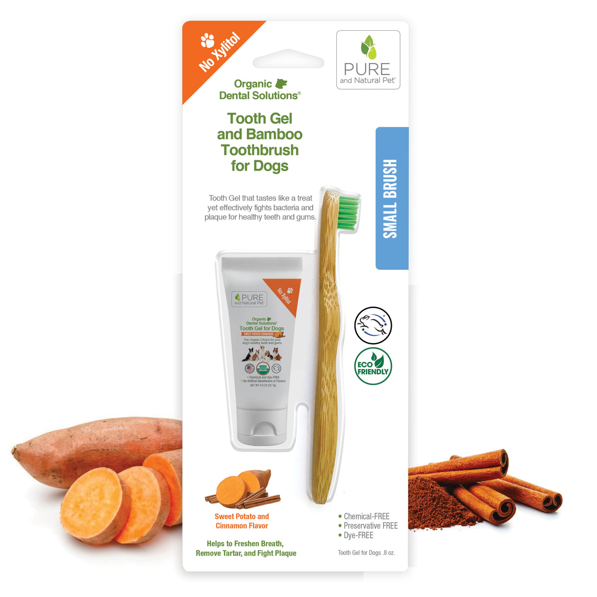 Tooth Gel and Bamboo Toothbrush for Small Dogs - Organic Dental Solutions®