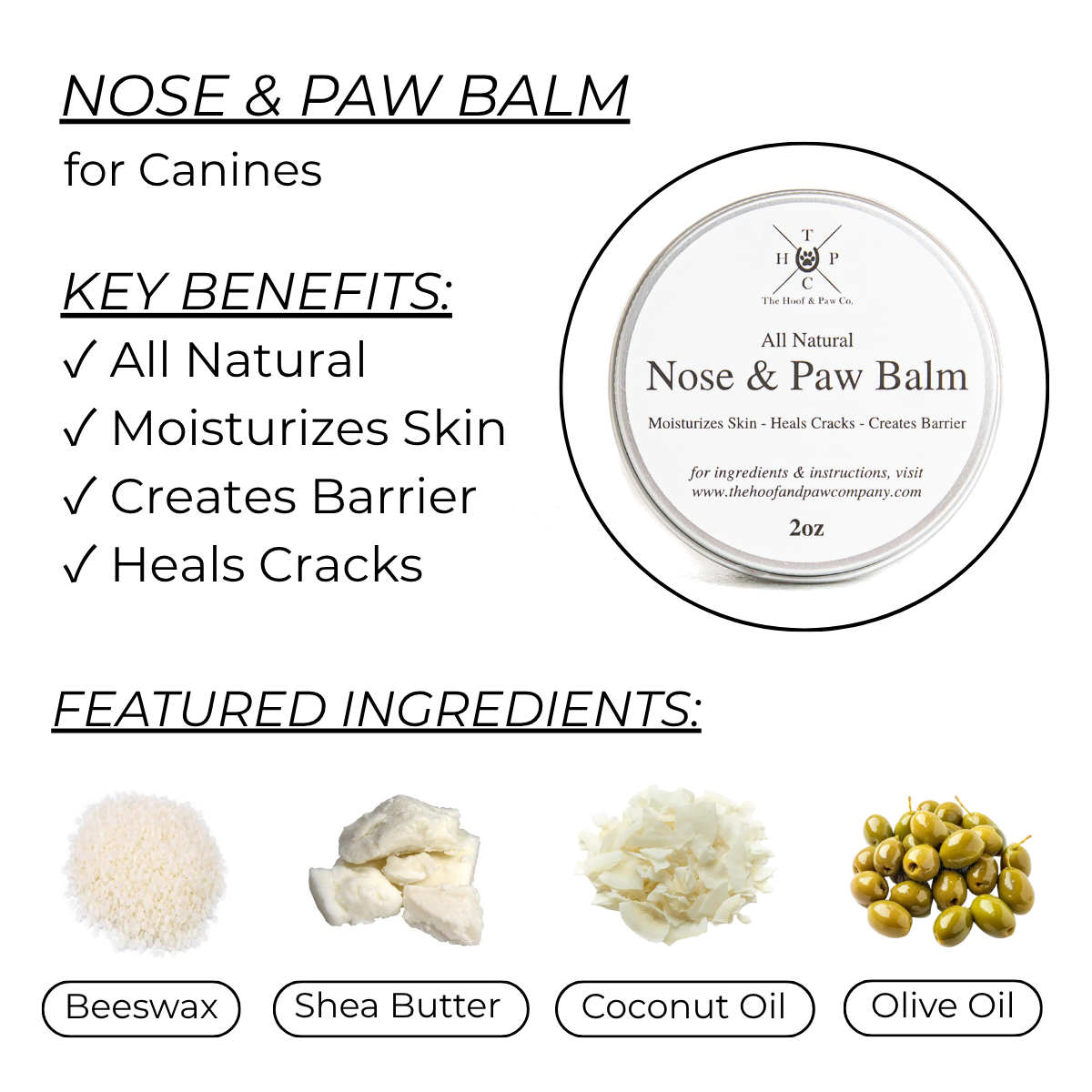 Nose & Paw Balm for Dogs - 2oz